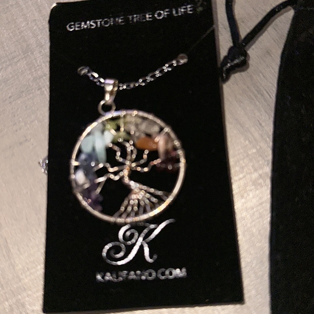NWT Kalifano Tree of Life Gemstone Necklace - Picture 3 of 5